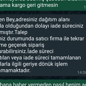 Hepsijet Haber Verilmeden Sipariş İptali
