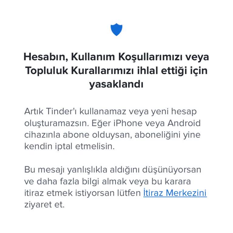 Tinder Hesabı Geri Açılsın