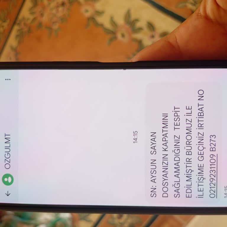 OZGULMT (SMS) Ozgulmt Şikayet İlgim Olmayan Bildirim