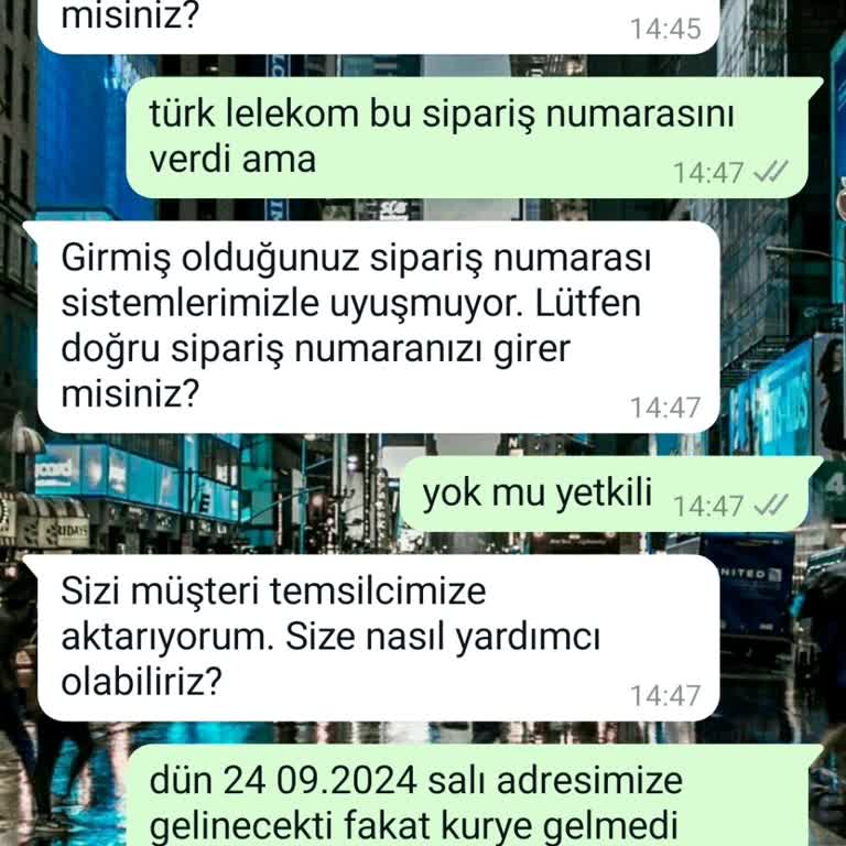 Dijital Kurye Teslimat Saatleri Ve İletişim Sorunları Yaşadım