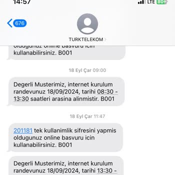 Türk Telekom Kurulum Şikayetim Var