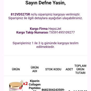 VitaminSAN Siparişimin Kargolanmaması Ve İletişim Eksikliği