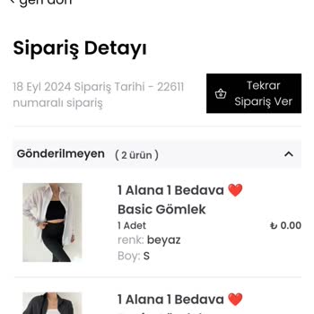 La Podio Butik Sipariş Verildi, Kargoya Verilmedi: İletişim Sorunu