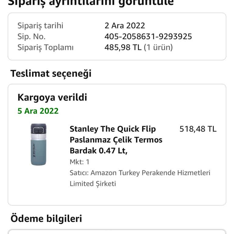 Kutupayısı Stanley Termos Koku Sorunu