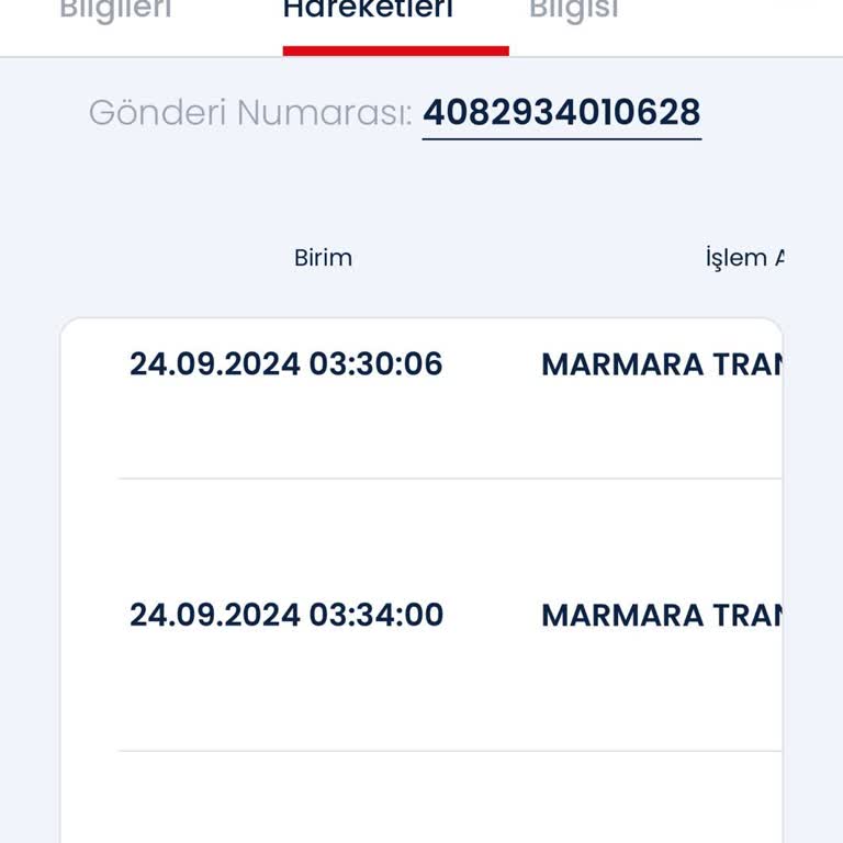 Aras Kargo Marmara Transfer Kayıp Paket