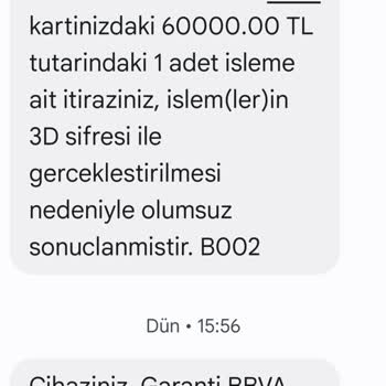 Garanti Bankası İadem Yapılmadı