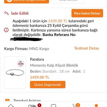 Trendyol Ve Pandora Tarafından Hakkım Yenildi