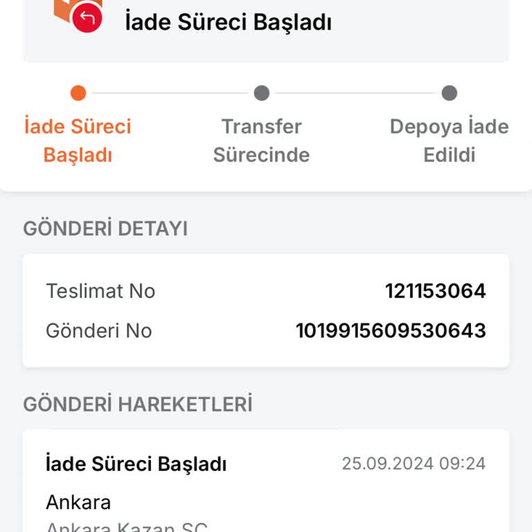Trendyol Express Trendyol Expres Kargo Hatası