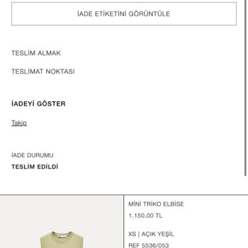 Zara Kayıp Ürün Şikayeti