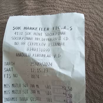 Şok Market SKT Geçmiş Süt