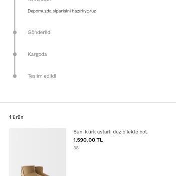 Bershka Zamanında Hazırlanmayan Kargoya Verilmeyen Ürün