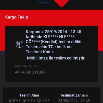 Aras Kargo Hasarlı Paket Teslimatı