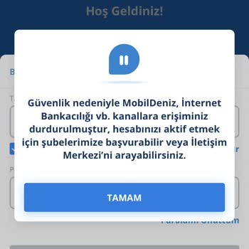 Denizbank Mobil Bankacılık Erişimi Durduruldu