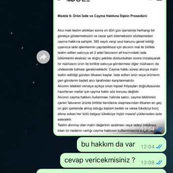 Şule Giyim İade Kabul Etmeme