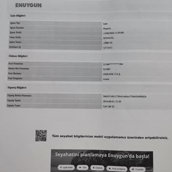 Enuygun.com Para İadesi Yapmadı