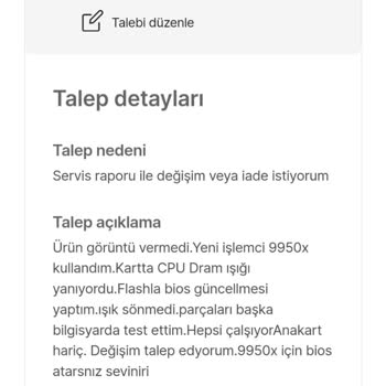 Hepsiburada MSI Tomahawk X670E Ana Kart Bozuk