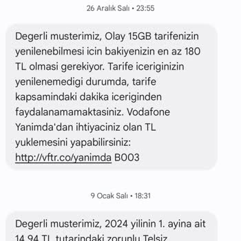 Vodafone Paket Zamları ve Kötü Hizmet