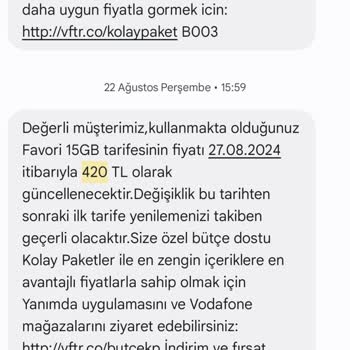 Vodafone Paket Zamları ve Kötü Hizmet