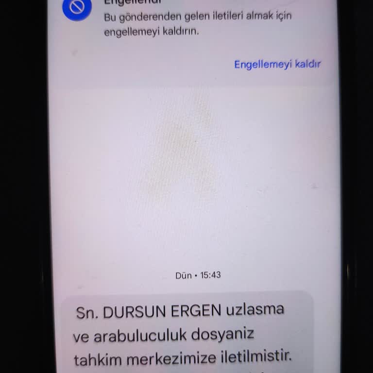 TAL UZLAŞMA (SMS) Tal Uzlaşma Dan Gelen Mesaj
