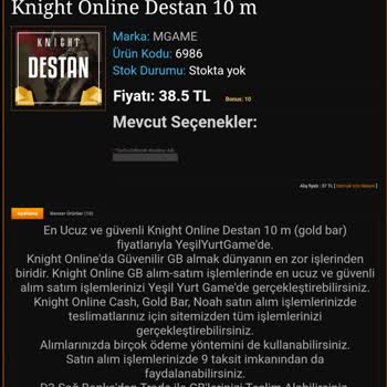 Yeşilyurtgame Paramın İade Edilmesini İstiyorum