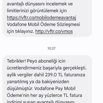 Vodafone ve İki Firma Tarafından Onaysız Abonelik Ücretlendirmesi