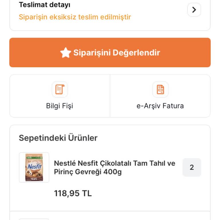 Migros Sanal Market Sipariş Teslimi