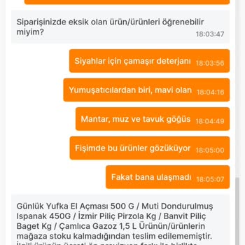 Migros Sanal Market Ürünlerimi Vermiyor