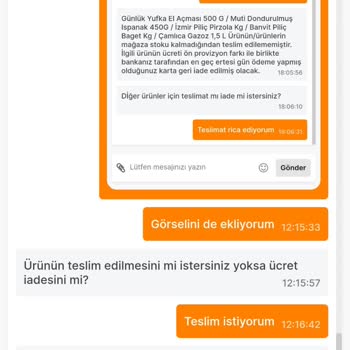 Migros Sanal Market Ürünlerimi Vermiyor