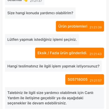 Migros Sanal Market Ürünlerimi Vermiyor