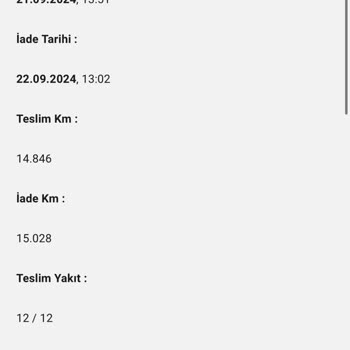 Sixt Firmasının Yanlış Tutanak Tutması