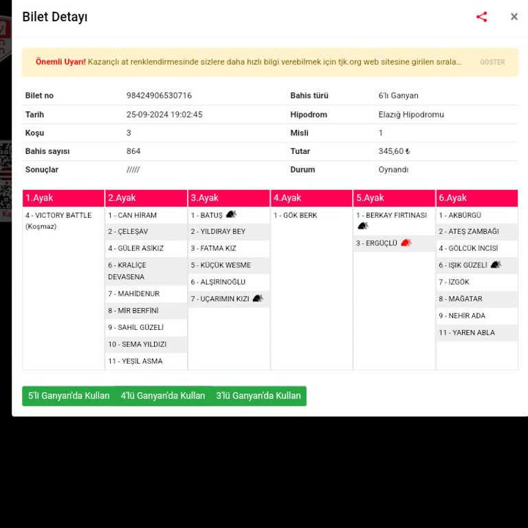 Türkiye Jokey Kulübü (TJK) Elazığ Yarış Programında Ani Değişiklik Mağduriyeti