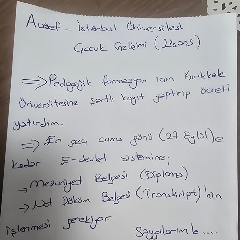 AUZEF Yetkilileri Lütfen Okusun