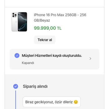 Hepsiburada Ürün Kargoya Verilmedi