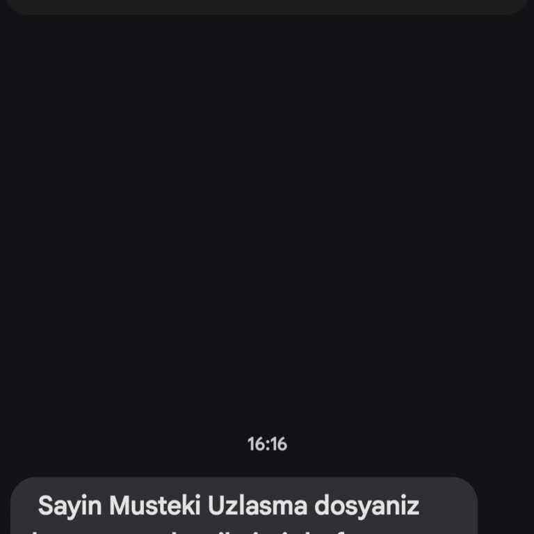 Ta Uzlaşma SMS Geldi
