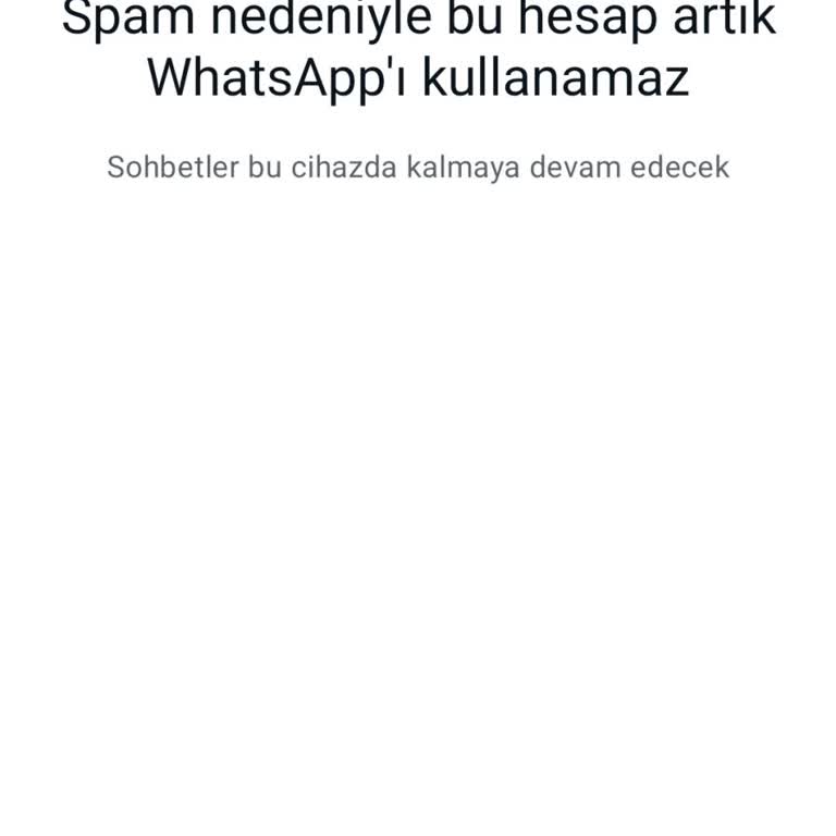 WhatsApp'ta Ögrenci Grubu Oluştururken Spam Aldım