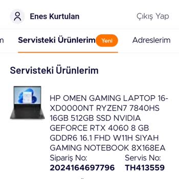 Yeni Alınan HP Omen Bilgisayar Arızası Ve Teknik Servis Mağduriyeti.