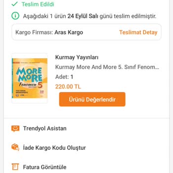 Aras Kargo Trendyol Siparişim Teslim Edilmedi