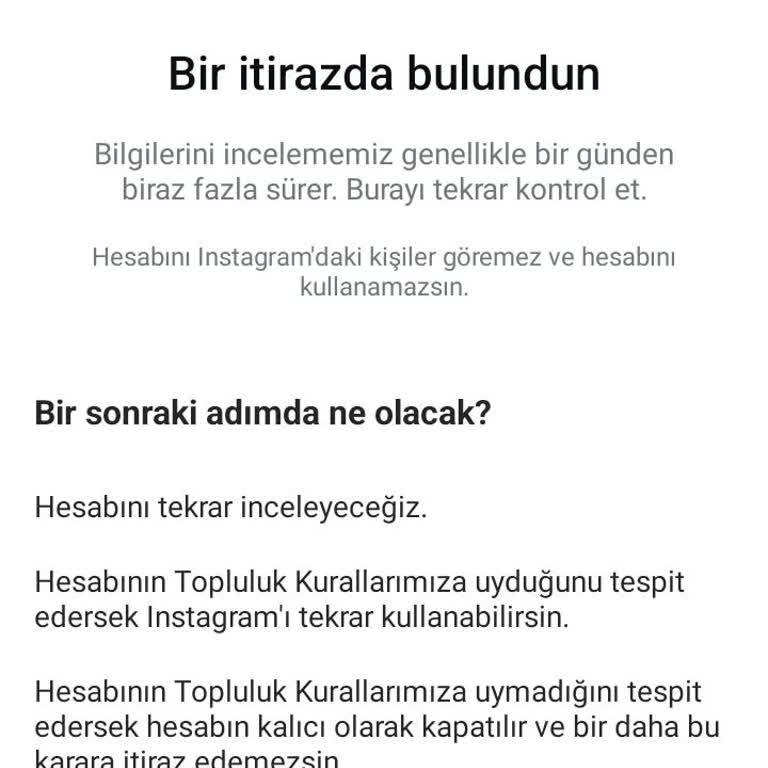 Instagram Hesap Askıya Alındı