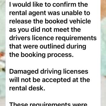 eDreams rechazó alquiler de coche por licencia rota y negó reembolso