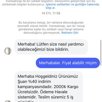 @frameahsap Sipariş Verildi, Kargo Gönderilmedi Ve Engellendim