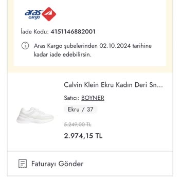 Boyner Yanlış Ürün Gönderilmiş