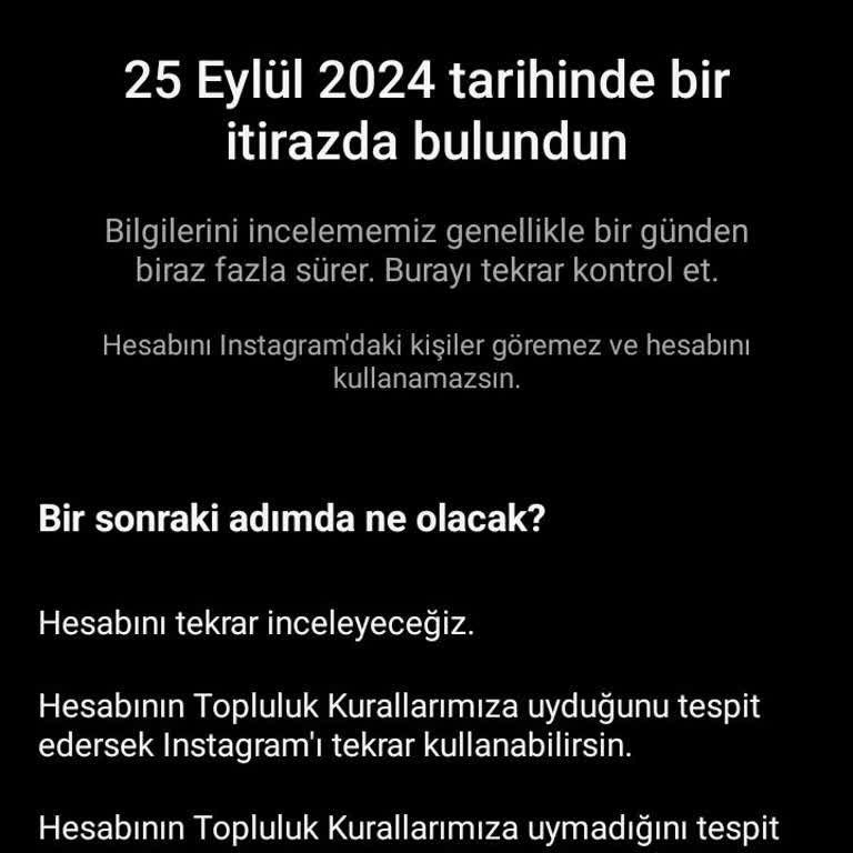 Instagram Hesabımın Askıya Alınması!