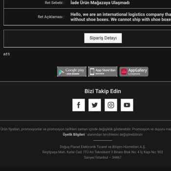 N11 İade Sürecinde Yaşanan Sorun Ve Mağduriyet