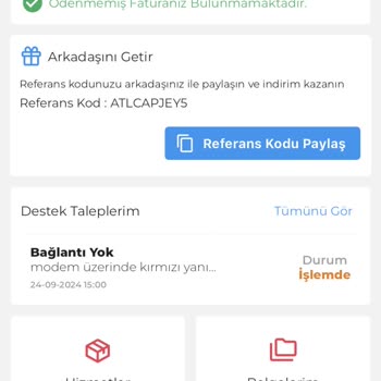 AtlantisNet Atlantisnet Modem Kırmızı Işık Hatası