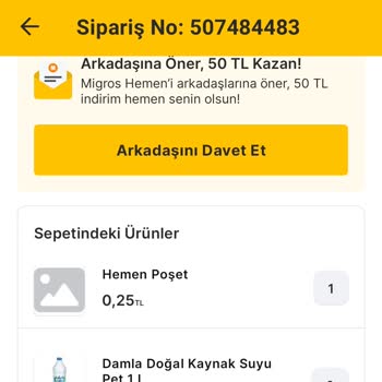 Migros Hatalı Sipariş Sorunsalı