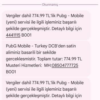 Türk Telekom PUBG Mobile Üzerinden Yapılmayan Alışverişler Hakkında