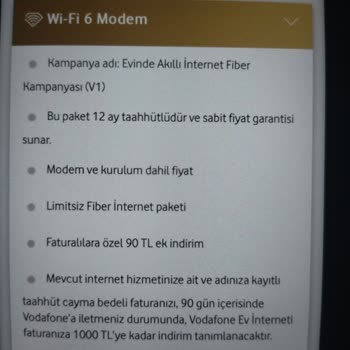 Vodafone Net Modem Ücretsiz Deyip Ücret Almaya Çalışıyor