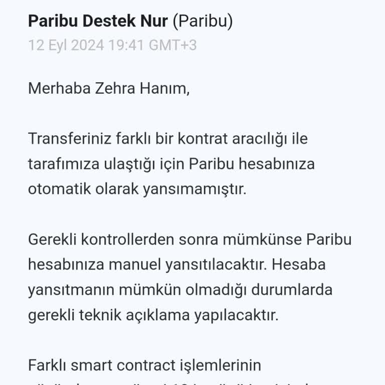 Paribu Hesabıma Parayı Aktarmıyor