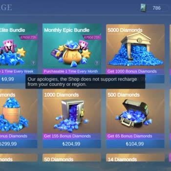 Error de compra en Mobile Legends en mi cuenta principal