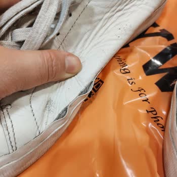 Tommy Hilfiger Zapatillas Blancas de Cuero Se Desgastan y Descascaran